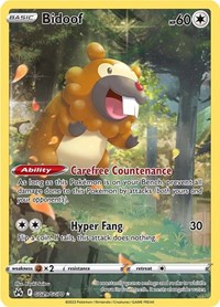 Bidoof GG29/GG70 Ultra Rare – Crown Zenith Pokémon card
