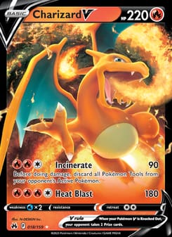 Charizard V 018/159 Ultra Rare – Crown Zenith Pokémon card