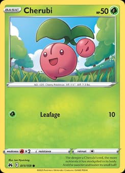 Cherubi 011/159 Common – Crown Zenith Pokémon card