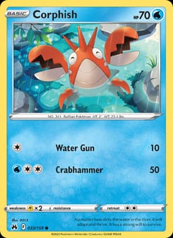 Corphish 033/159 Common – Crown Zenith Pokémon card