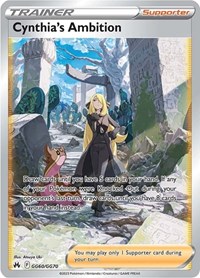 Cynthia's Ambition GG60/GG70 Ultra Rare – Crown Zenith Pokémon card