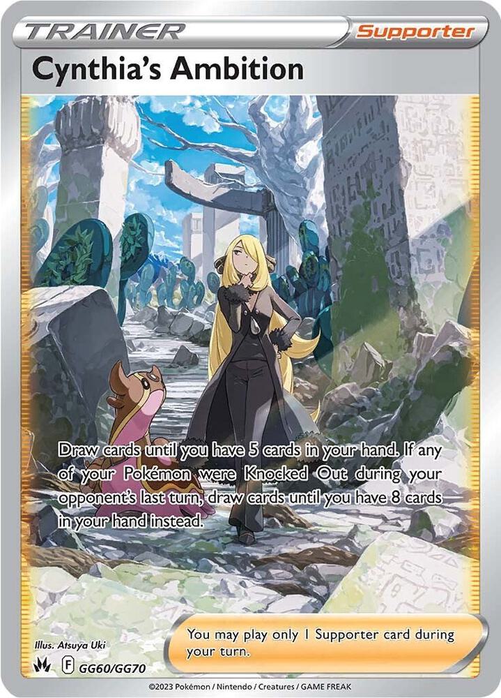 Cynthia's Ambition GG60/GG70 Crown Zenith Pokémon card