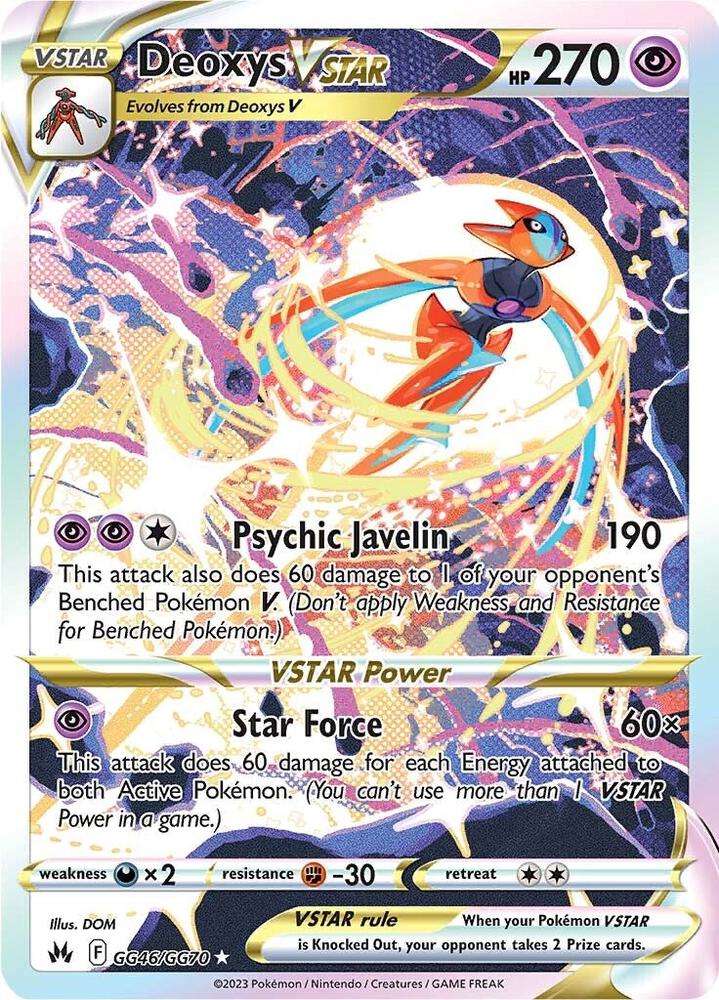 Deoxys VSTAR GG46/GG70 Crown Zenith Pokémon card