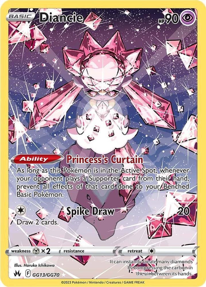 Diancie GG13/GG70 Crown Zenith Pokémon card