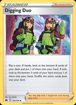 Digging Duo 126/159 Uncommon – Crown Zenith Pokémon card