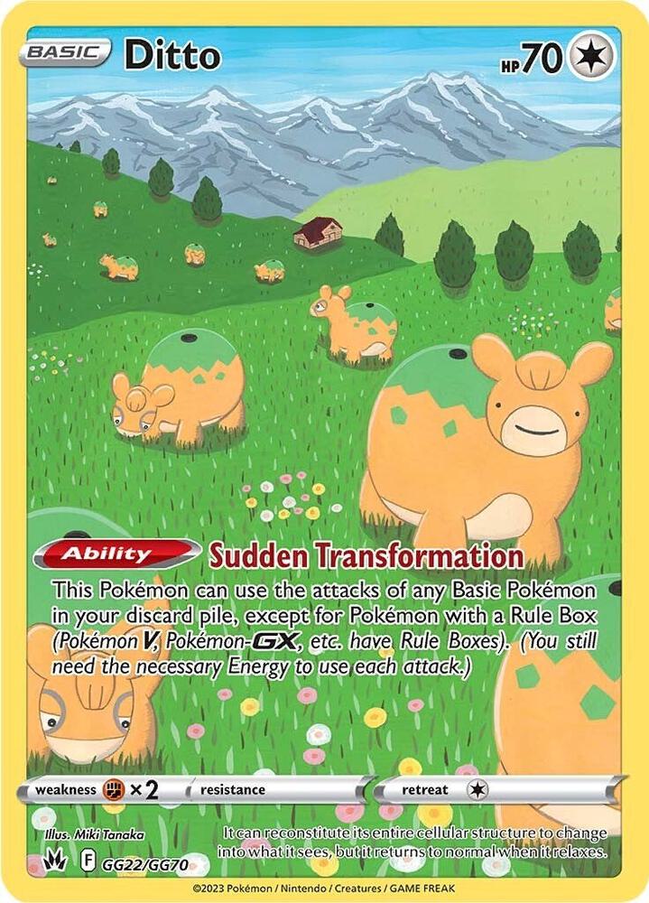 Ditto GG22/GG70 Crown Zenith Pokémon card
