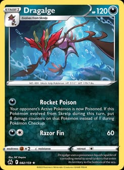 Dragalge 082/159 Rare – Crown Zenith Pokémon card