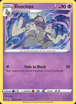 Dusclops 063/159 Uncommon – Crown Zenith Pokémon card