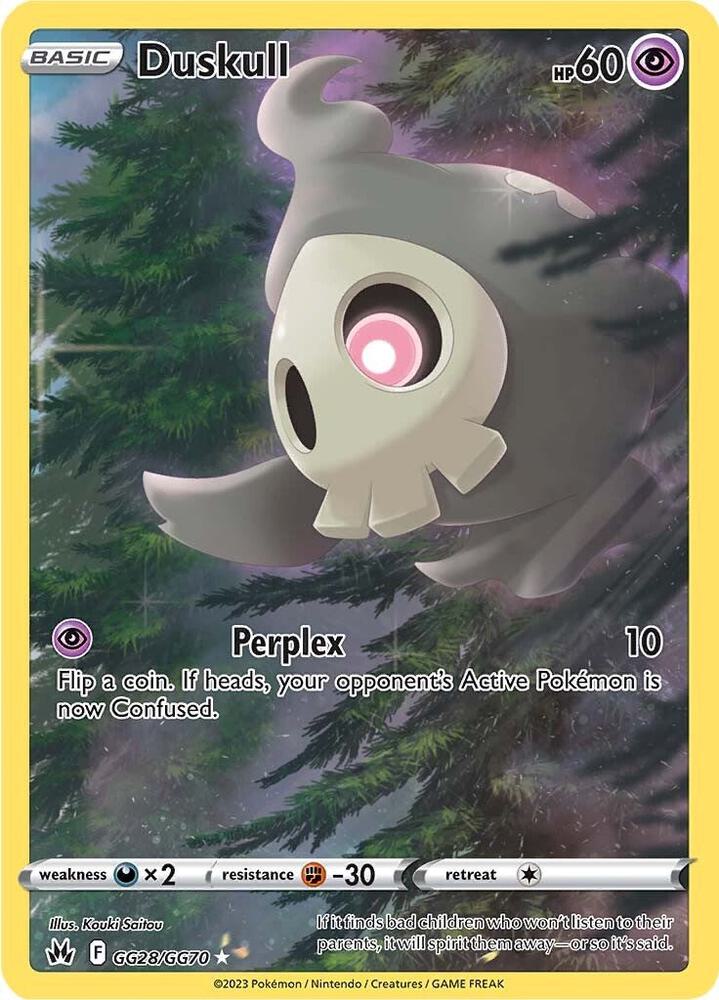 Duskull GG28/GG70 Crown Zenith Pokémon card