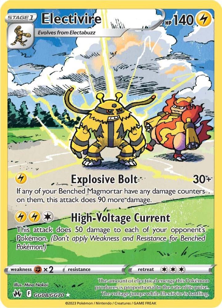 Electivire GG08/GG70 Crown Zenith Pokémon card