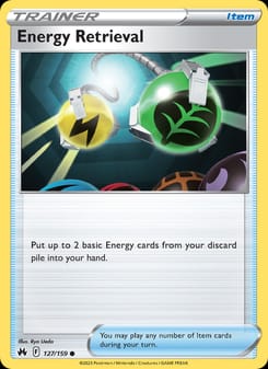 Energy Retrieval 127/159 Common – Crown Zenith Pokémon card