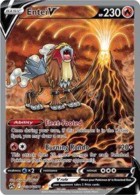 Entei V GG36/GG70 Ultra Rare – Crown Zenith Pokémon card