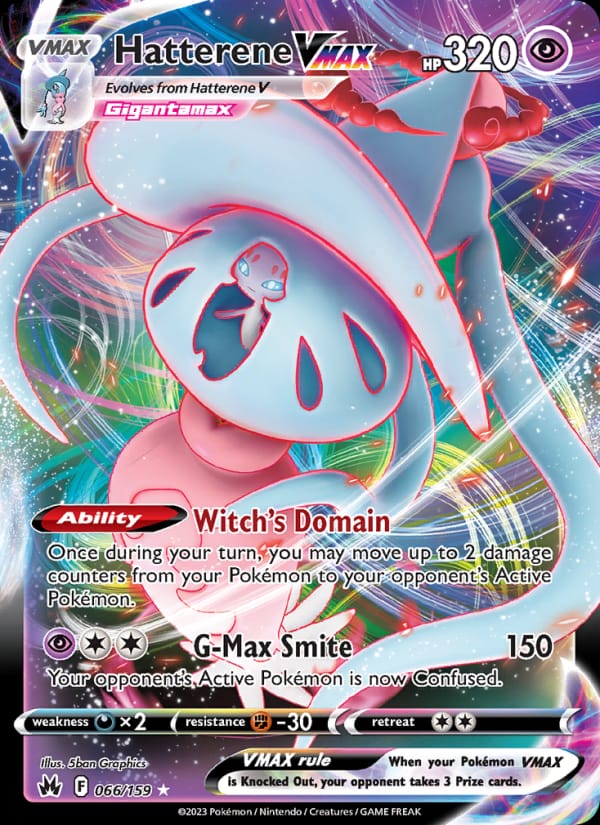Hatterene VMAX 066/159 Crown Zenith Pokémon card