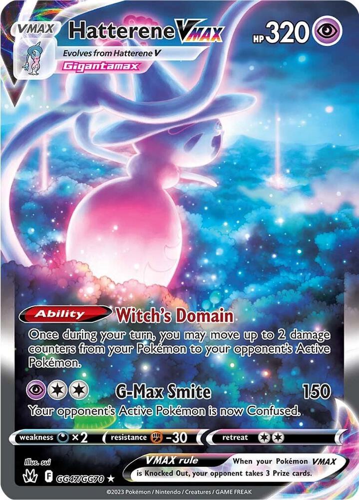Hatterene VMAX GG47/GG70 Crown Zenith Pokémon card