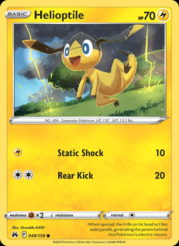 Helioptile 049/159 Crown Zenith Pokémon card