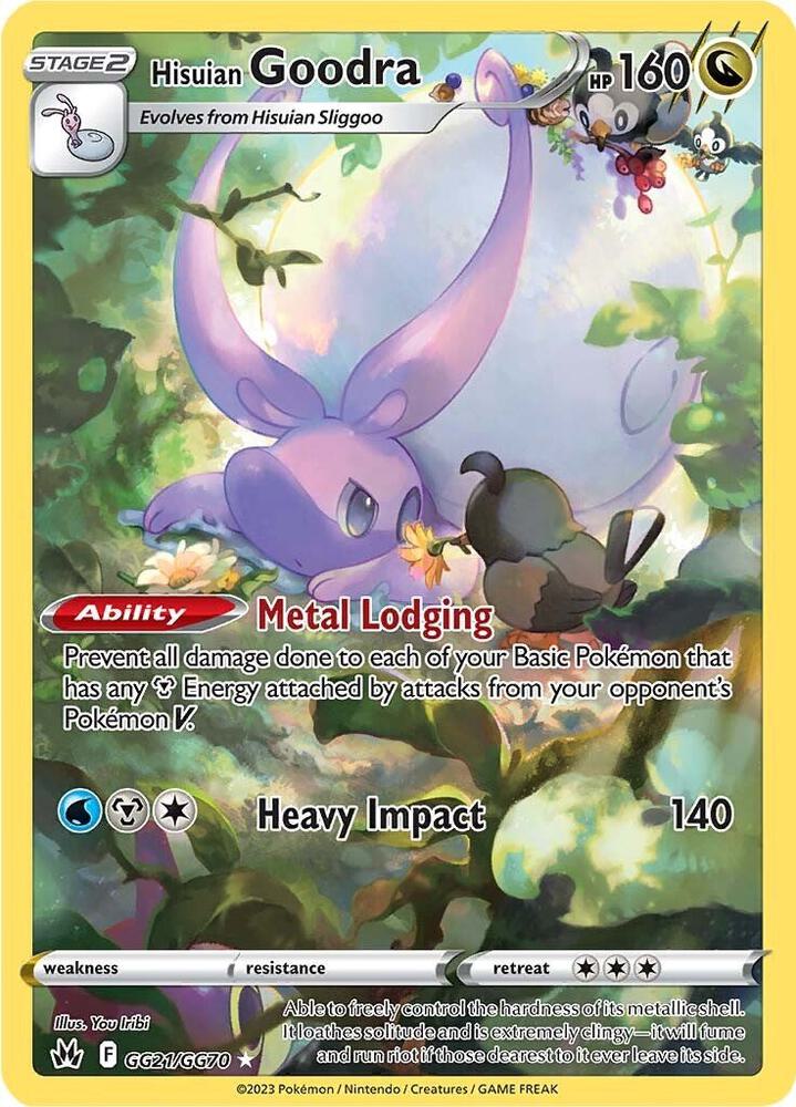 Hisuian Goodra GG21/GG70 Crown Zenith Pokémon card