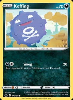 Koffing 075/159 Common – Crown Zenith Pokémon card