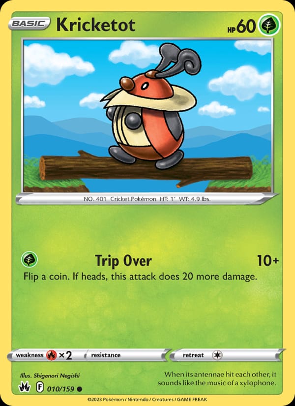 Kricketot 010/159 Crown Zenith Pokémon card