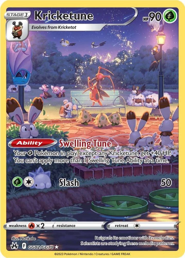 Kricketune GG02/GG70 Crown Zenith Pokémon card