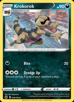 Krokorok 079/159 Uncommon – Crown Zenith Pokémon card