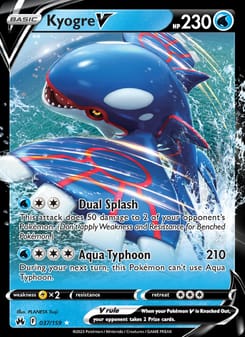 Kyogre V 037/159 Ultra Rare – Crown Zenith Pokémon card