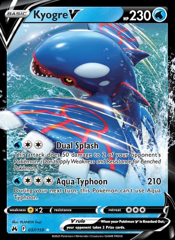 Kyogre V 037/159 Crown Zenith Pokémon card