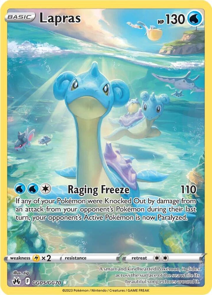 Lapras GG05/GG70 Crown Zenith Pokémon card