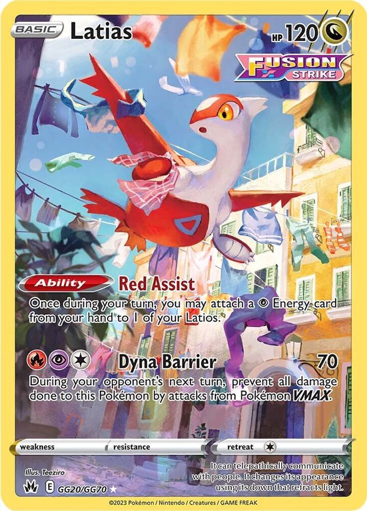 Latias GG20/GG70 Crown Zenith Pokémon card
