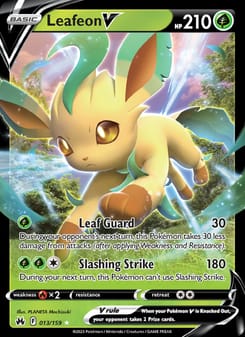 Leafeon V 013/159 Ultra Rare – Crown Zenith Pokémon card