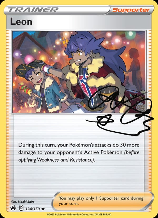 Leon 134/159 Crown Zenith Pokémon card