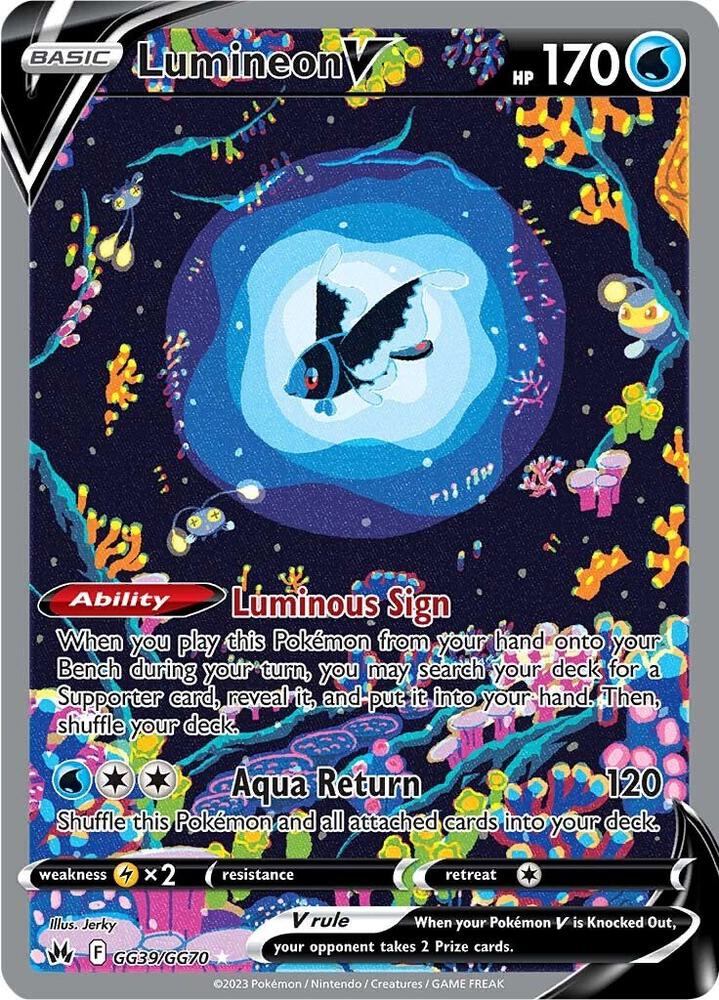 Lumineon V GG39/GG70 Crown Zenith Pokémon card