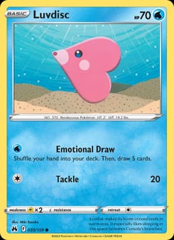 Luvdisc 035/159 Common – Crown Zenith Pokémon card