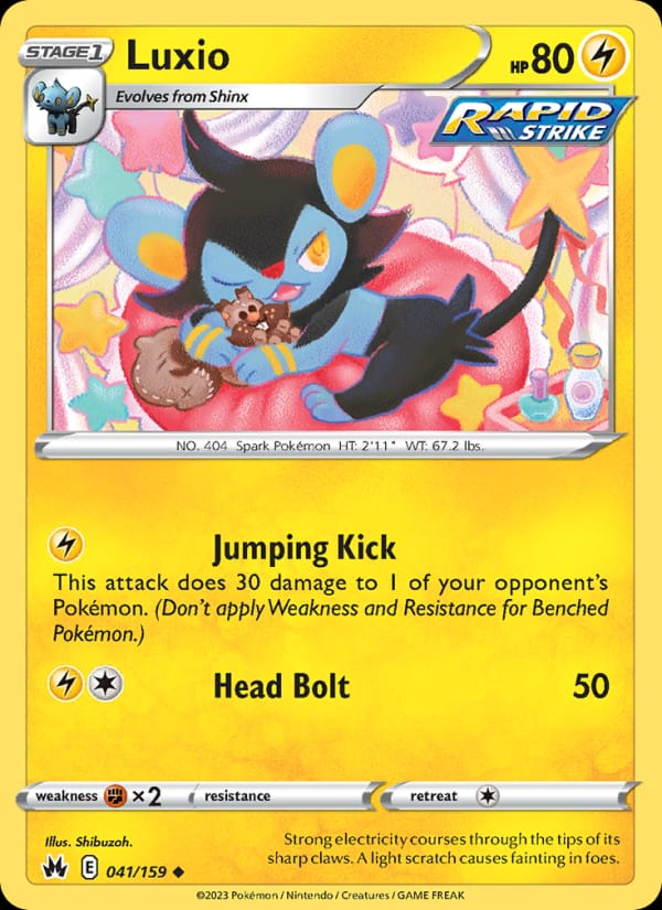 Luxio 041/159 Crown Zenith Pokémon card