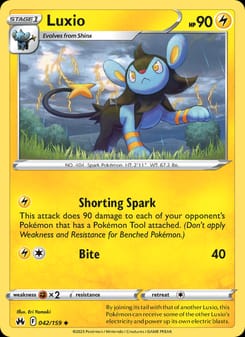 Luxio 042/159 Uncommon – Crown Zenith Pokémon card