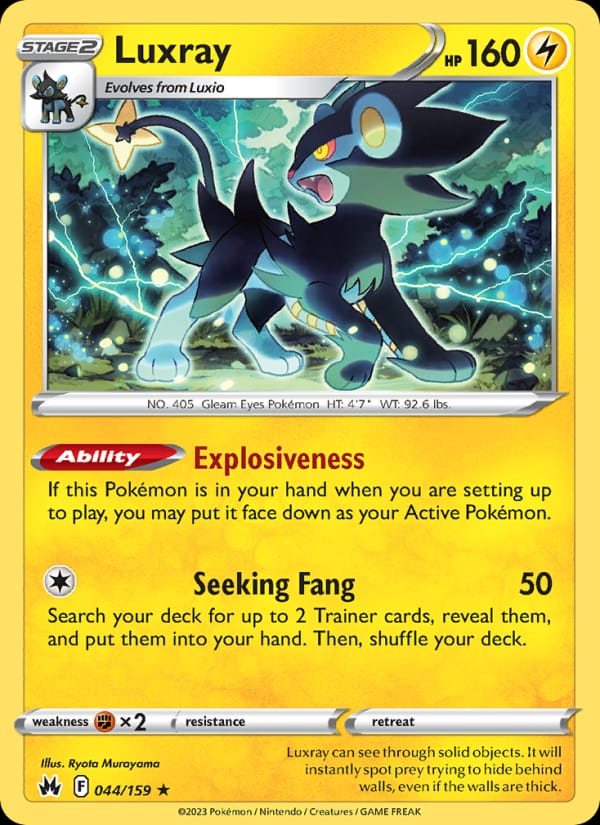 Luxray 044/159 Crown Zenith Pokémon card