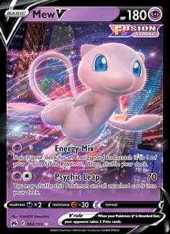 Mew V 060/159 Ultra Rare – Crown Zenith Pokémon card