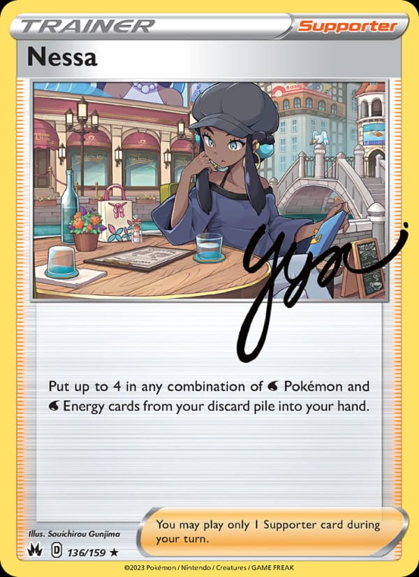 Nessa 136/159 Crown Zenith Pokémon card