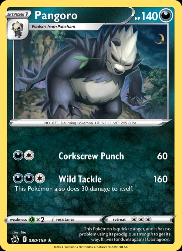 Pangoro 080/159 Crown Zenith Pokémon card
