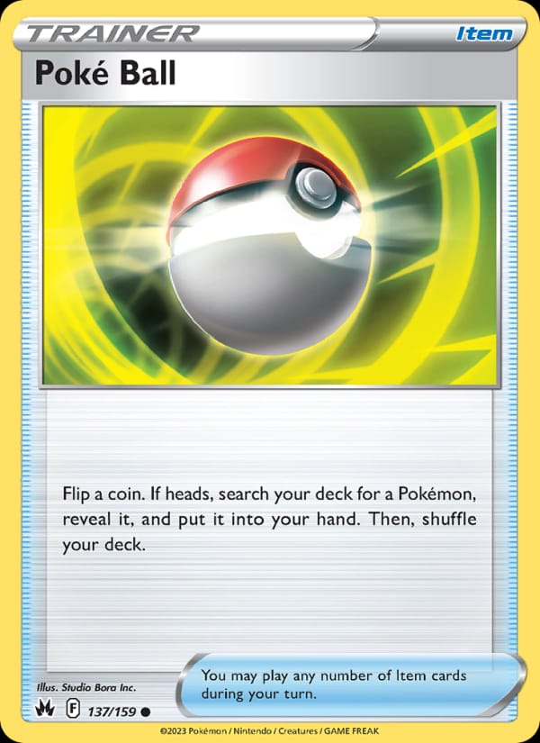 Poké Ball 137/159 Crown Zenith Pokémon card