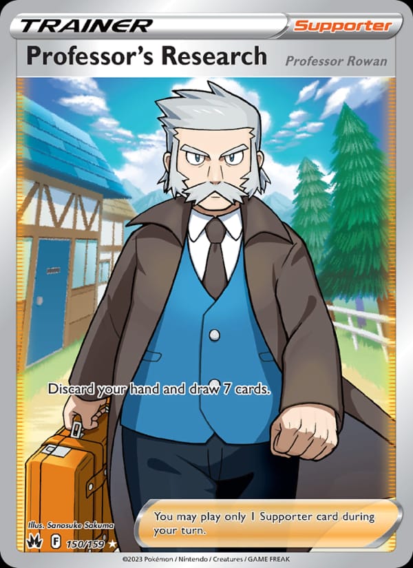 Professor's Research 150/159 Crown Zenith Pokémon card