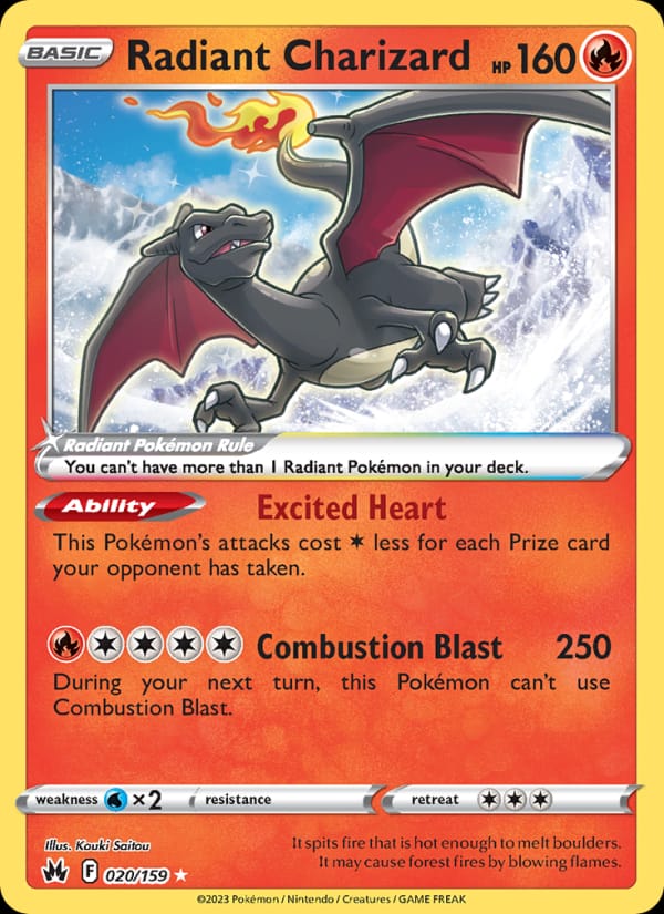 Radiant Charizard 020/159 Crown Zenith Pokémon card