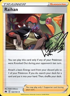 Raihan 140/159 Holo Rare – Crown Zenith Pokémon card