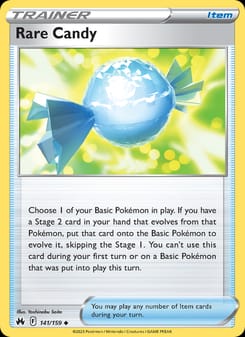 Rare Candy 141/159 Uncommon – Crown Zenith Pokémon card