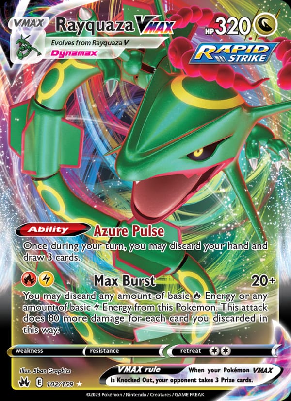Rayquaza VMAX 102/159 Crown Zenith Pokémon card