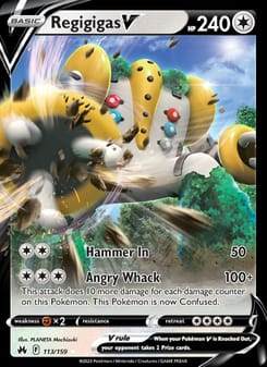 Regigigas V 113/159 Ultra Rare – Crown Zenith Pokémon card