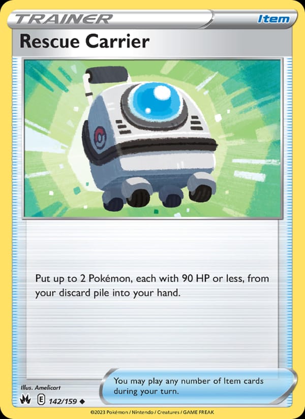 Rescue Carrier 142/159 Crown Zenith Pokémon card