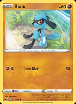 Riolu 071/159 Common – Crown Zenith Pokémon card
