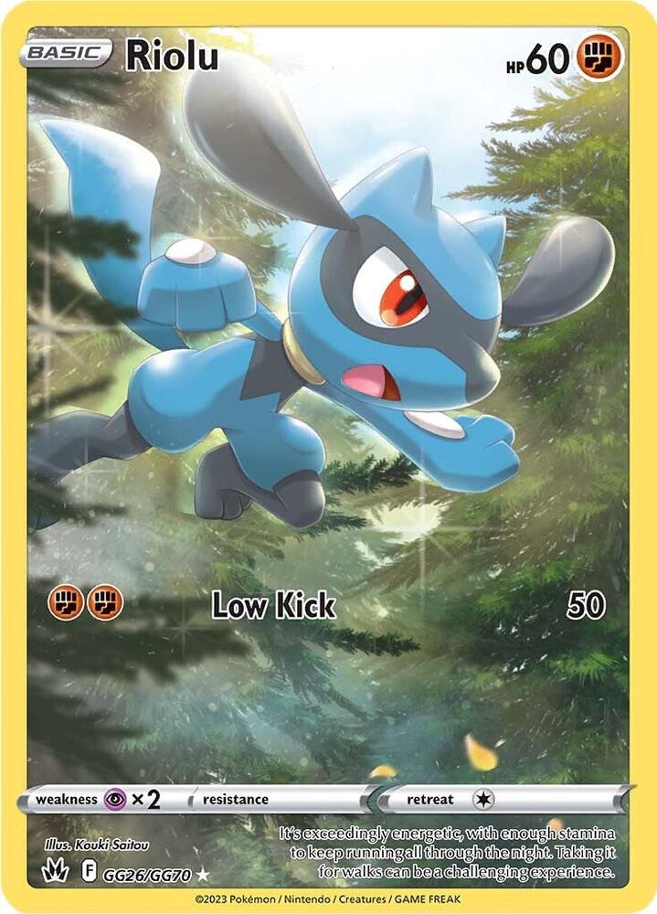 Riolu GG26/GG70 Crown Zenith Pokémon card