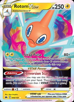 Rotom VSTAR 046/159 Ultra Rare – Crown Zenith Pokémon card