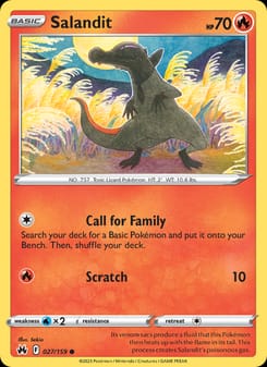 Salandit 027/159 Common – Crown Zenith Pokémon card